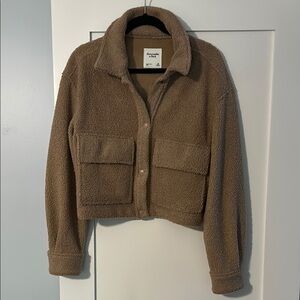 Abercrombie & Fitch Tan Sherpa Jacket